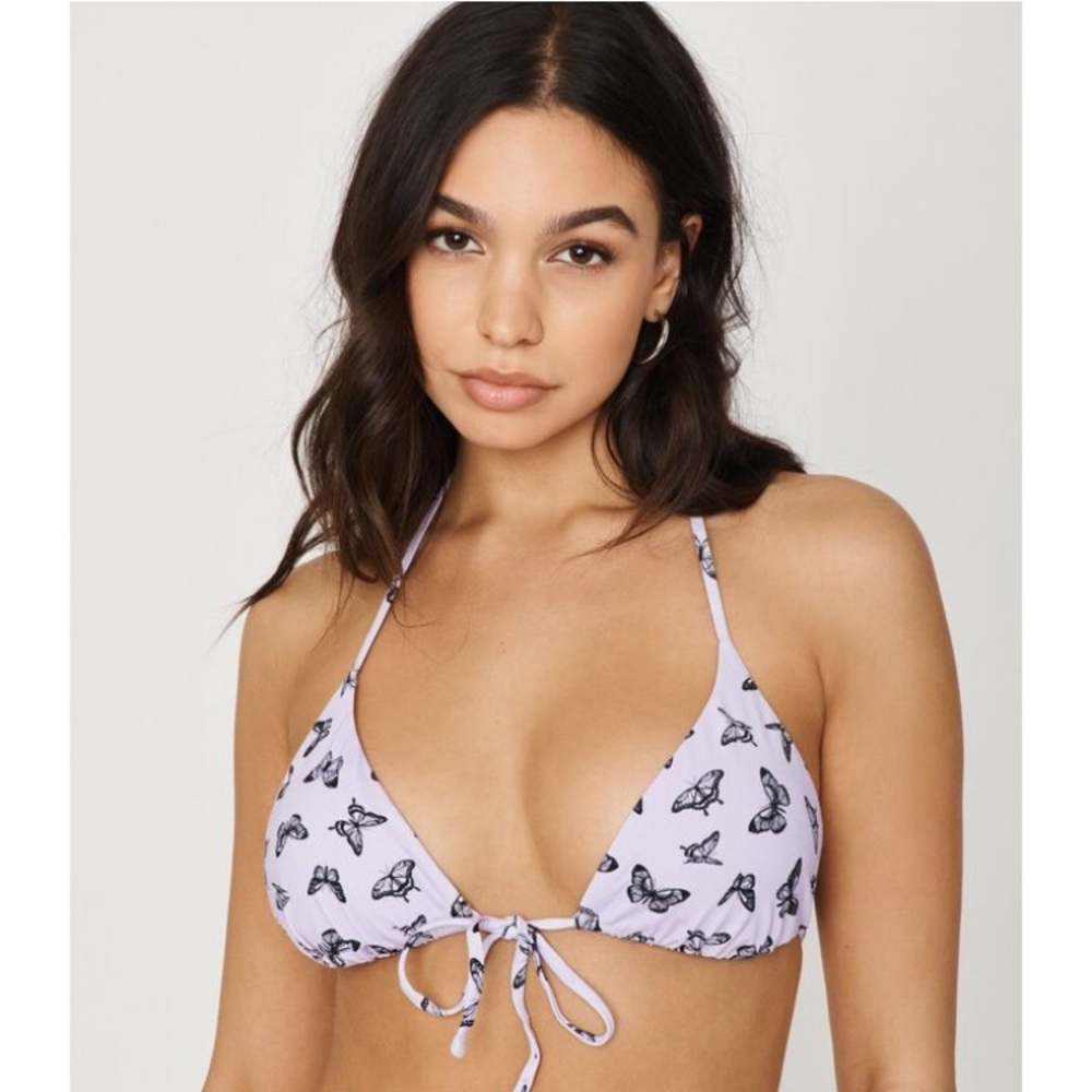 Garage NWT lilac butterfly bikini